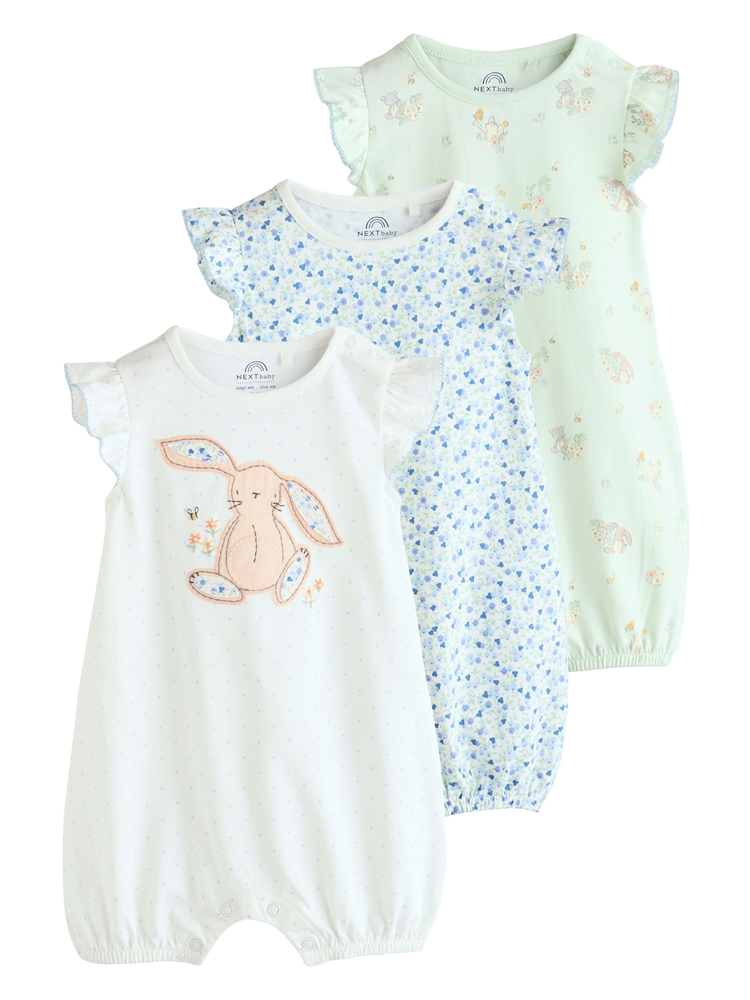 Next Ползунки/боди в Синий: спереди