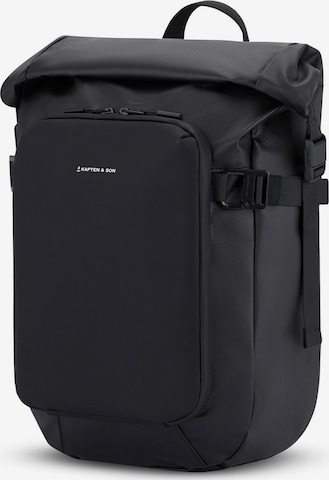 Kapten & Son Rucksack 'Lisbon Small' in Schwarz: Vorderseite