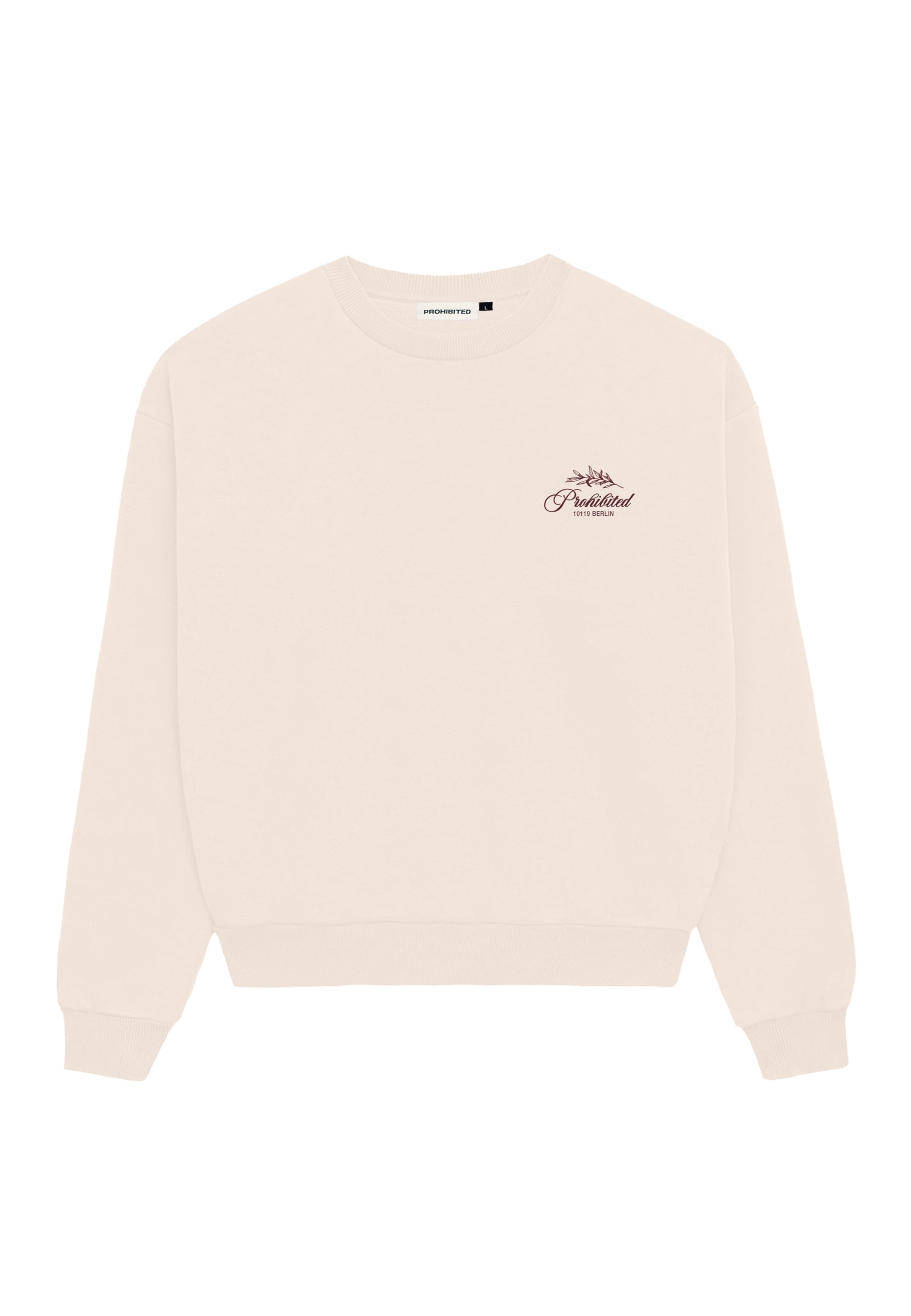 Felpa 'PB Leaf' di Prohibited in bianco: frontale