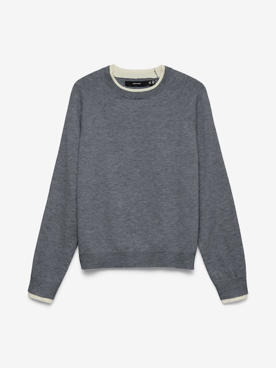 VERO MODA Neulepaita 'VMWONDERFUL' värissä meleerattu harmaa / valkoinen, Tuotenäkymä
