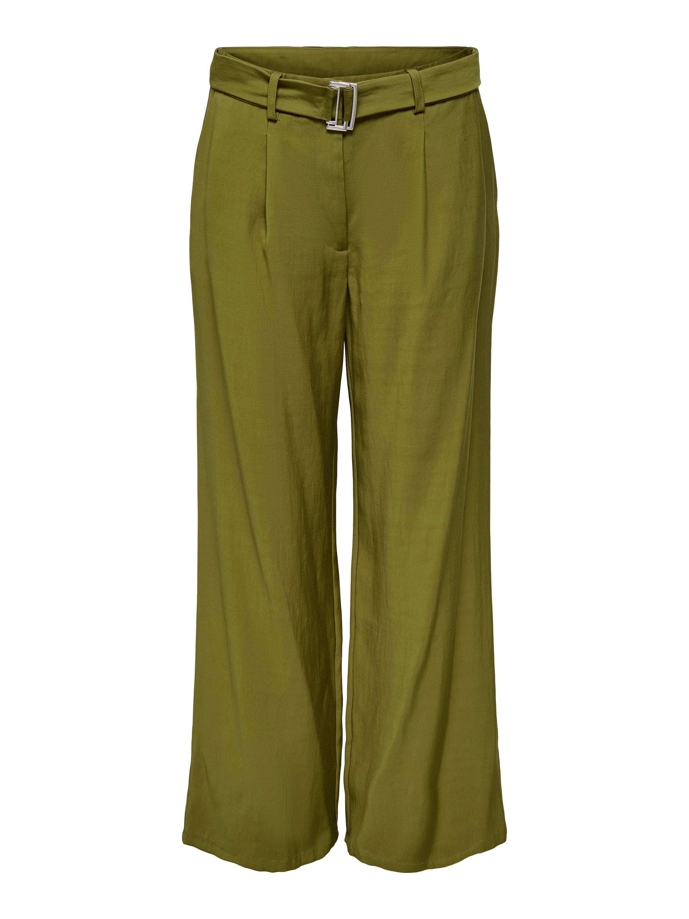 JDY Wide leg Pleat-front trousers 'JDYZENYA' in Green: front