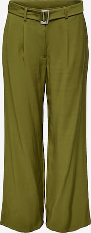 žalia JDY Plačios klešnės Klostuotos kelnės 'JDYZENYA': priekis