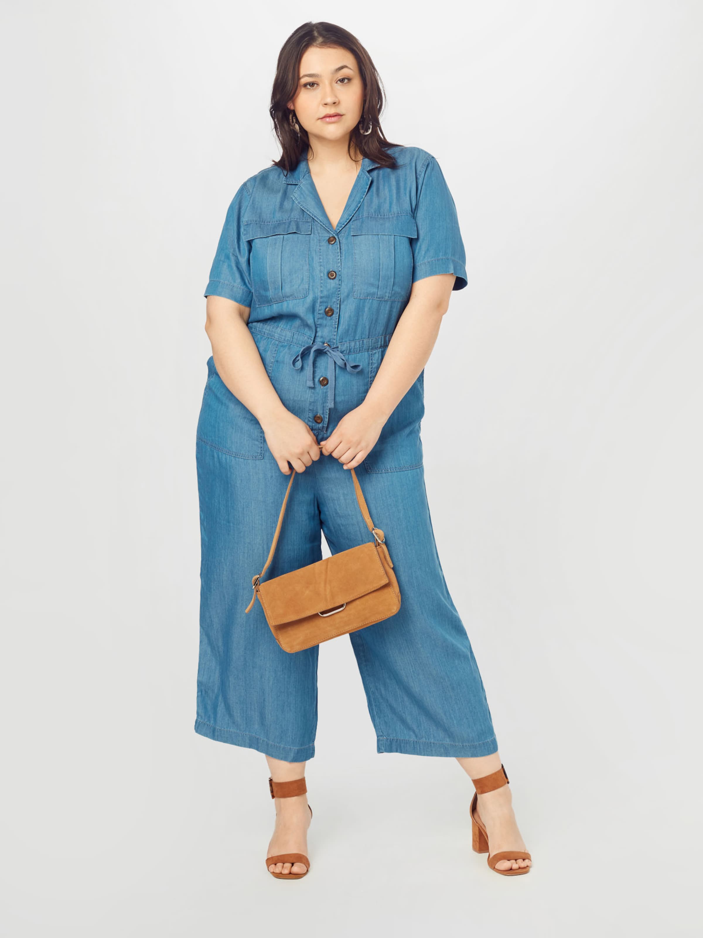 Rock Your Curves by Angelina K. Jumpsuit in Blau 