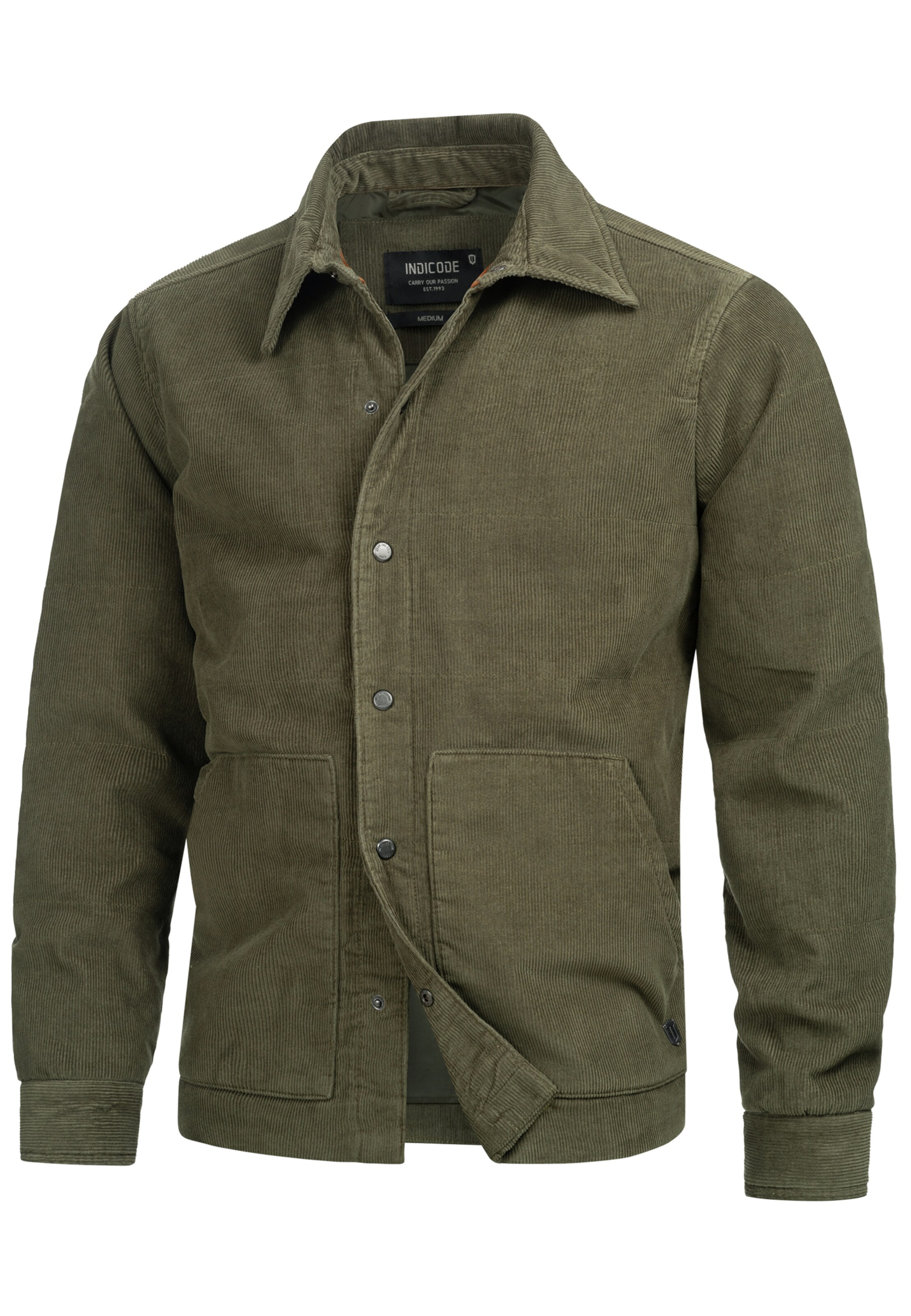 INDICODE JEANS Übergangsjacke 'Korbits' in Grün: Vorderseite