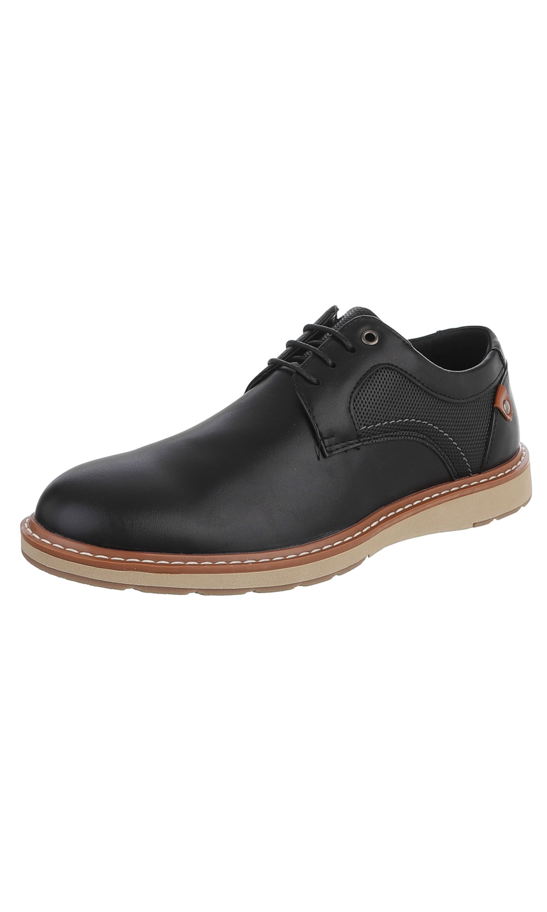 CoolWalk Lace-Up Shoes in Black: front