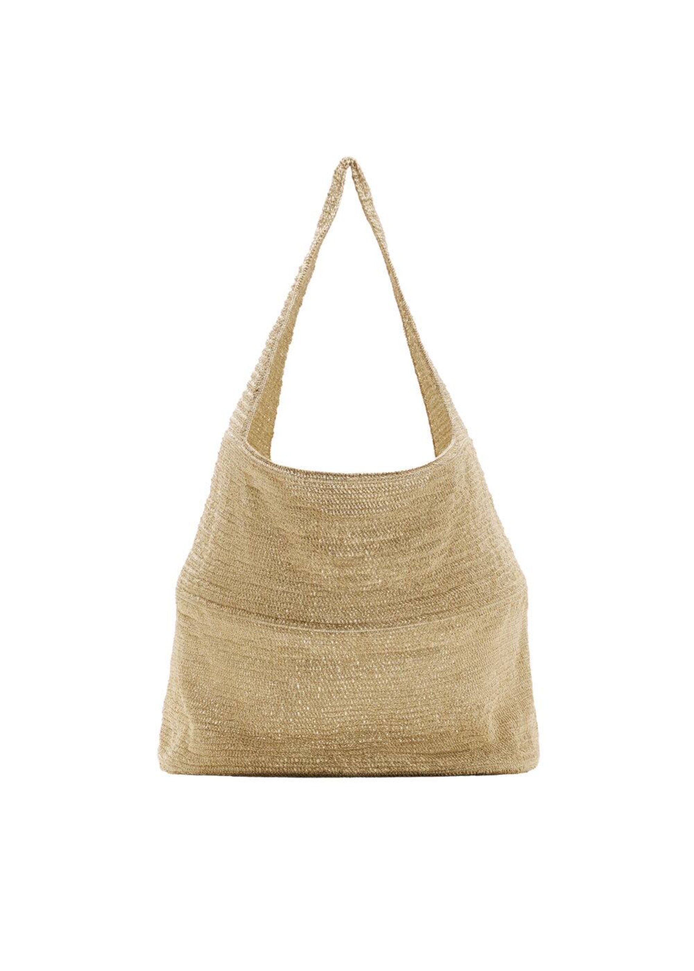 MANGO Shopper in gold, Produktansicht