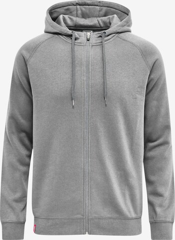 Hummel Zip-Up Hoodie in Grey: front