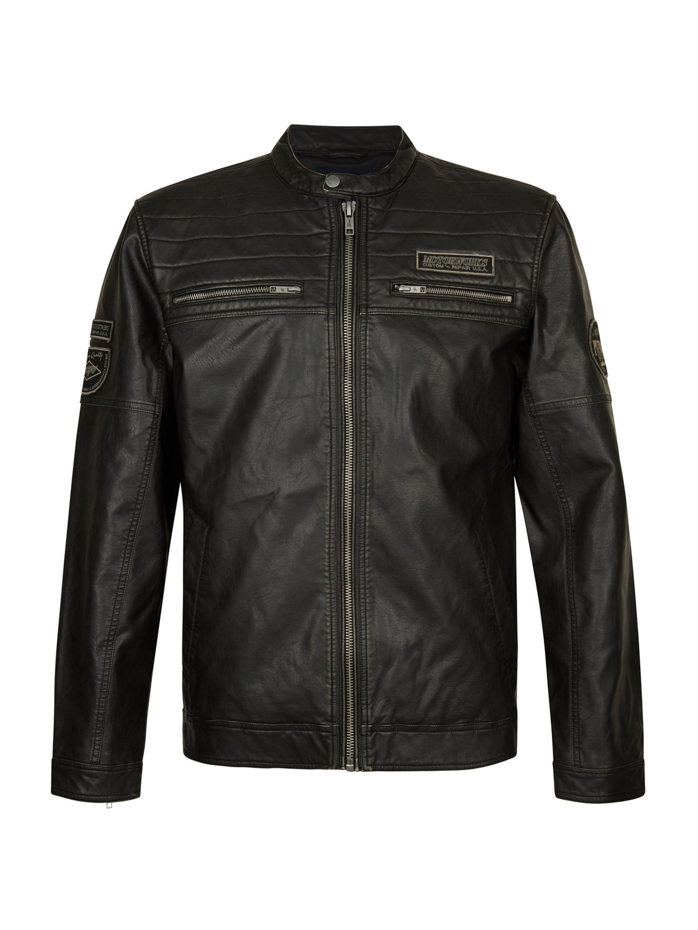 Petrol IndustriesPrijelazna jakna - crna boja: prednji dio