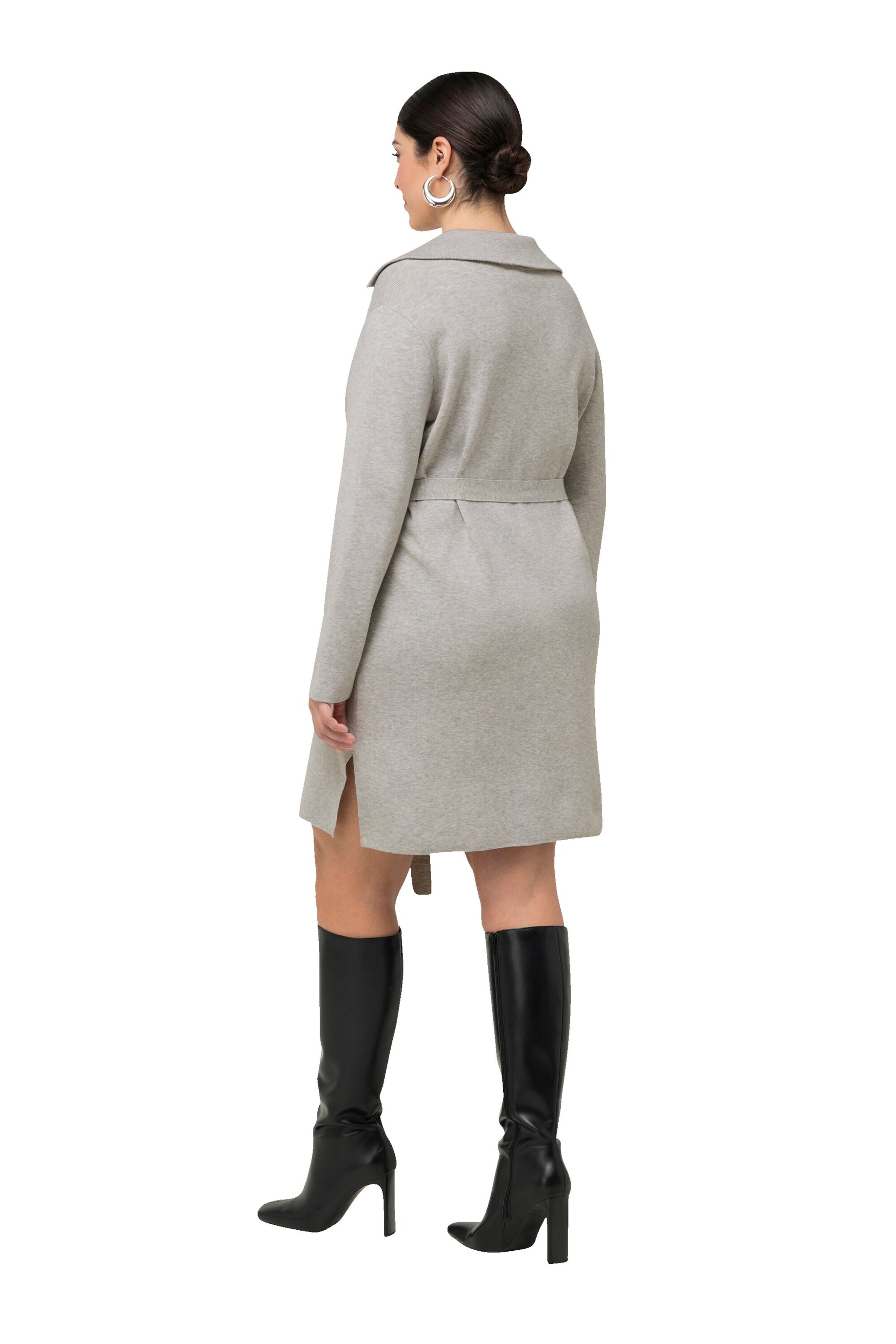 Ulla Popken Gebreide jurk in Grijs