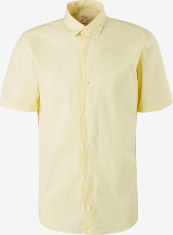 s.Oliver Button Up Shirt in Yellow: front