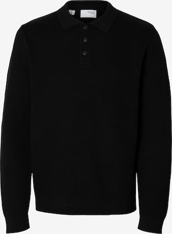 Pull-over 'SLHDANE' SELECTED en noir : devant