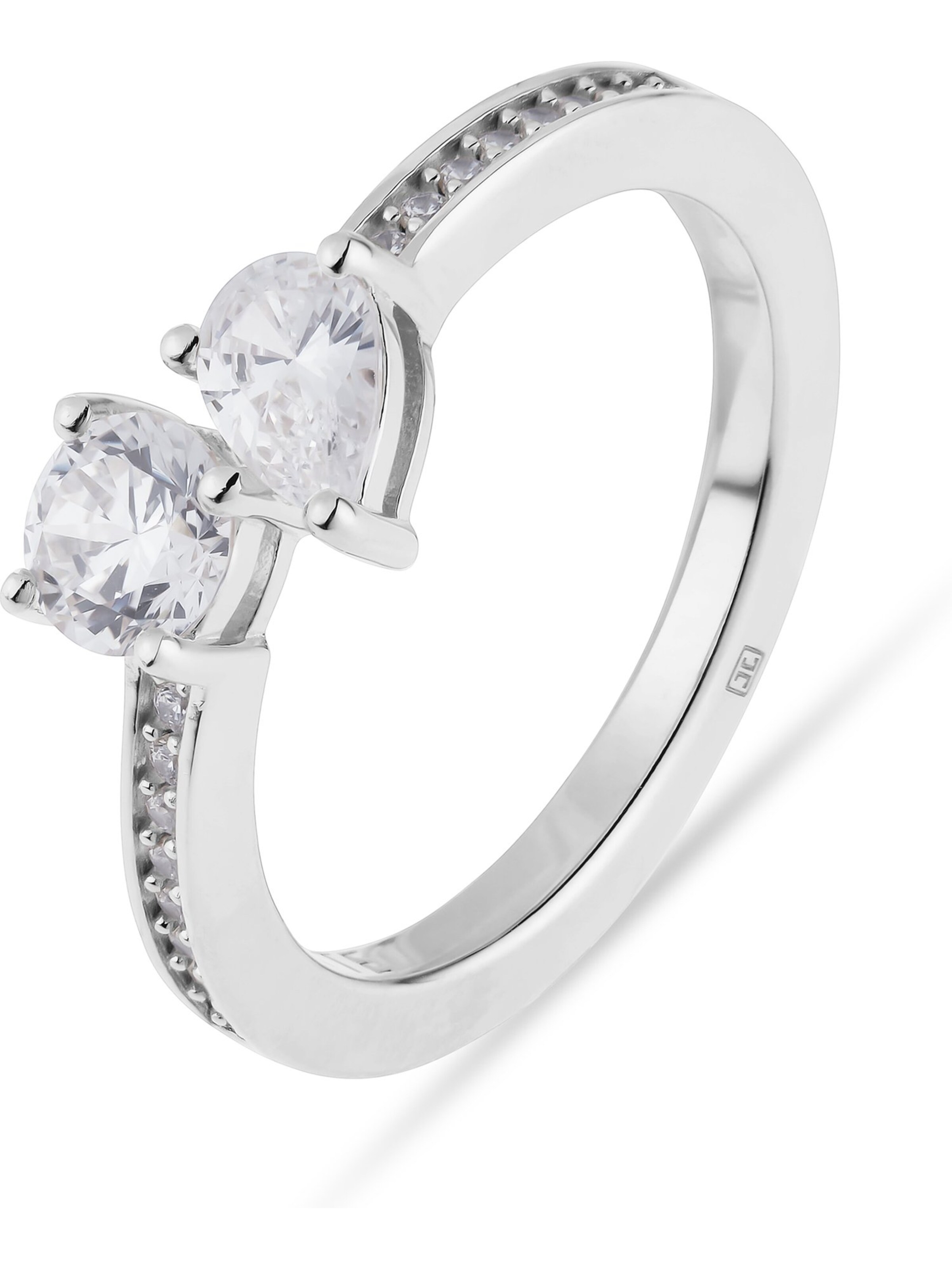 JETTE Ring in Silver: front