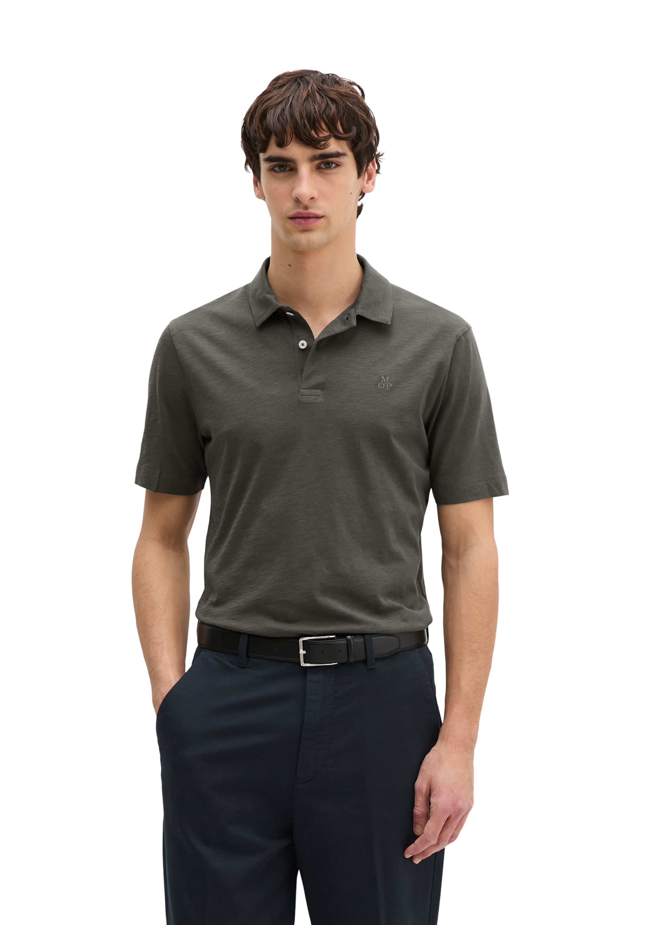 Marc O'Polo Poloshirt in Grau: Vorderseite