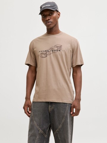 T-Shirt JACK & JONES en beige : devant