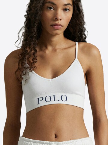 Bustier Soutien-gorge ' Ribbed Seamless ' Polo Ralph Lauren en blanc : devant