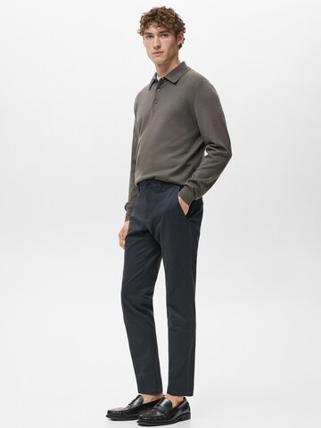 MANGO MAN Zúžený Chino kalhoty 'PRATO' – modrá