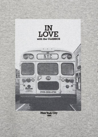 MANGO MAN Sweatshirt 'Bus' in Grey