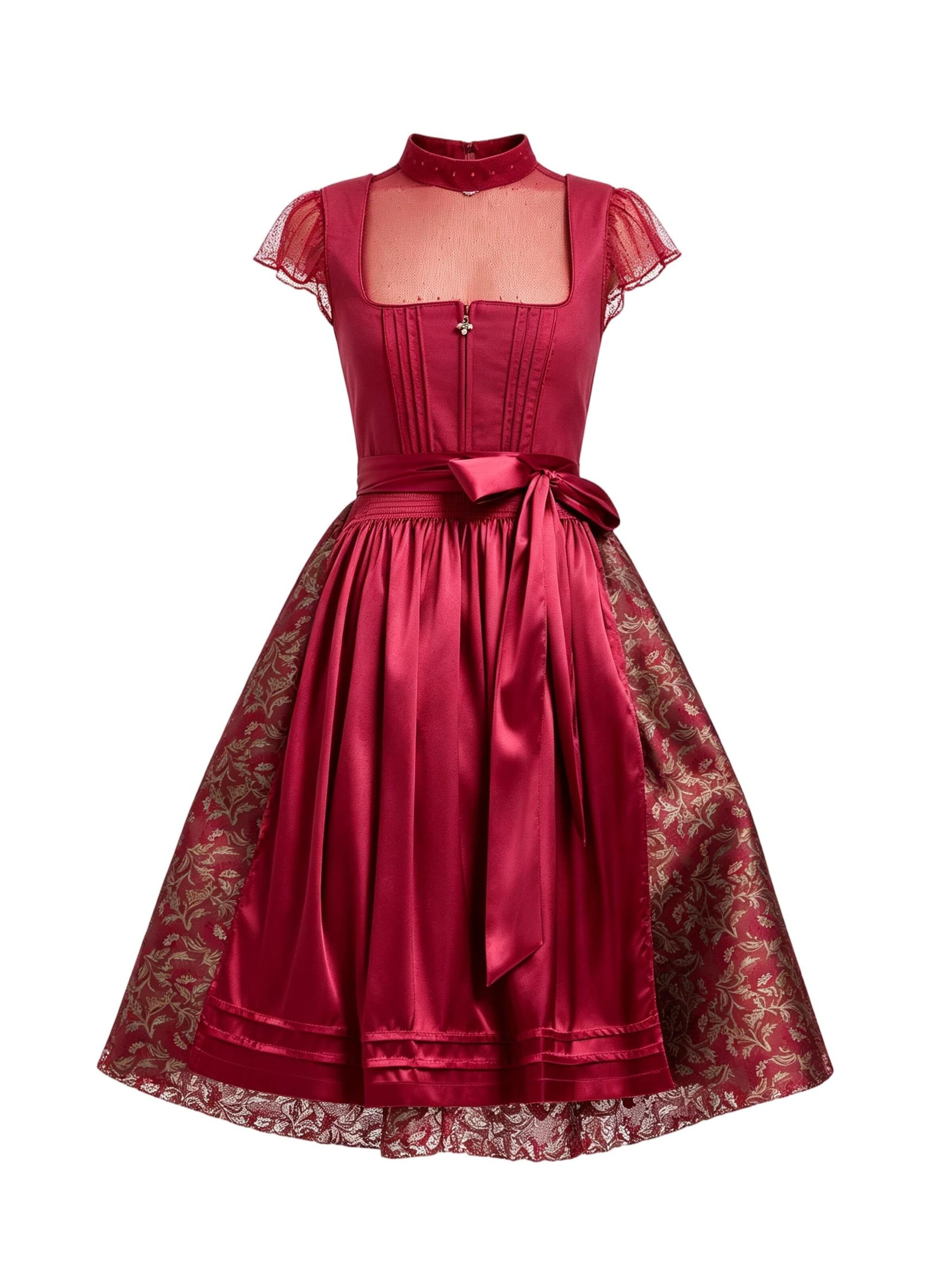 MODIURBAN Dirndl in Red: front
