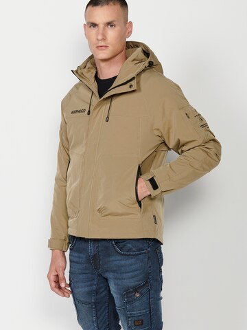 KOROSHI Between-season jacket in Green: front