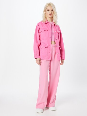 Gina Tricot Демисезонная куртка в Ярко-розовый