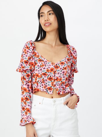 Trendyol Blouse in Roze: voorkant