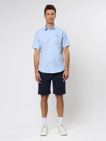 U.S. POLO ASSN. Regular fit Overhemd 'Natan' in Blauw