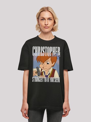 T-shirt oversize 'Disney Winnie The Pooh Christopher Robin Montage' F4NT4STIC en noir : devant