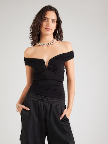 ABOUT YOU - Camisa body 'Frieda' em preto: frente