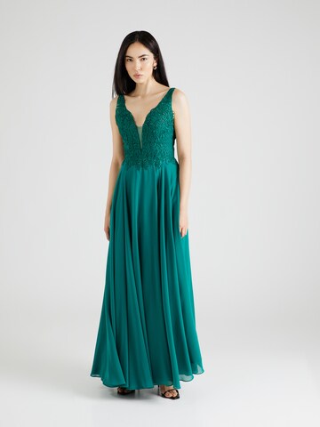 Robe de soirée LUXUAR en vert : devant