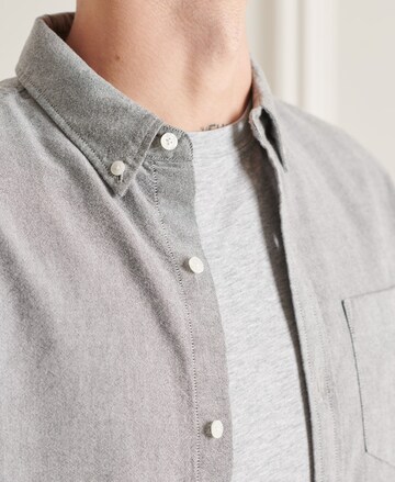Superdry Regular fit Athletic Button Up Shirt in Grey