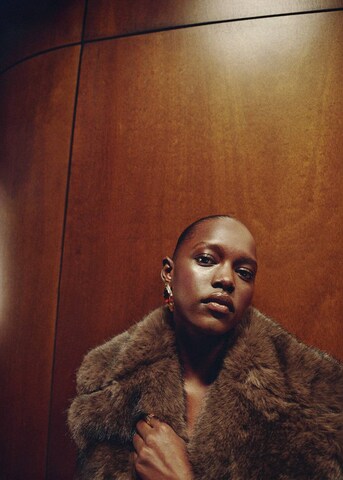 MANGO Winter Jacket in Red