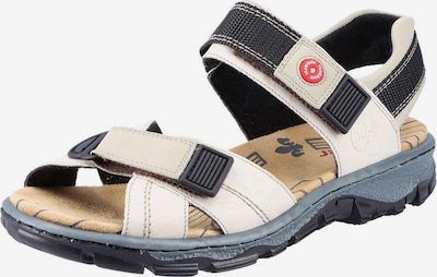 RIEKER Hiking Sandals in Black / natural white, Item view