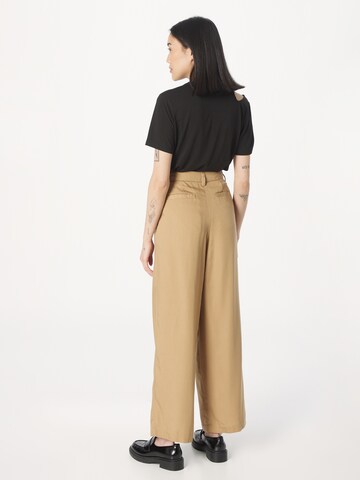 WEEKDAY Loose fit Pleat-front trousers 'Hazel' in Beige