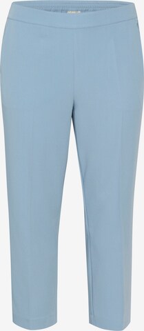 KAFFE CURVE Trousers with creases 'Sakira' in Blue: front