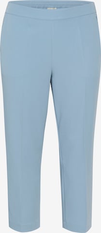 KAFFE CURVE Pleated Pants 'Sakira' in Blue: front