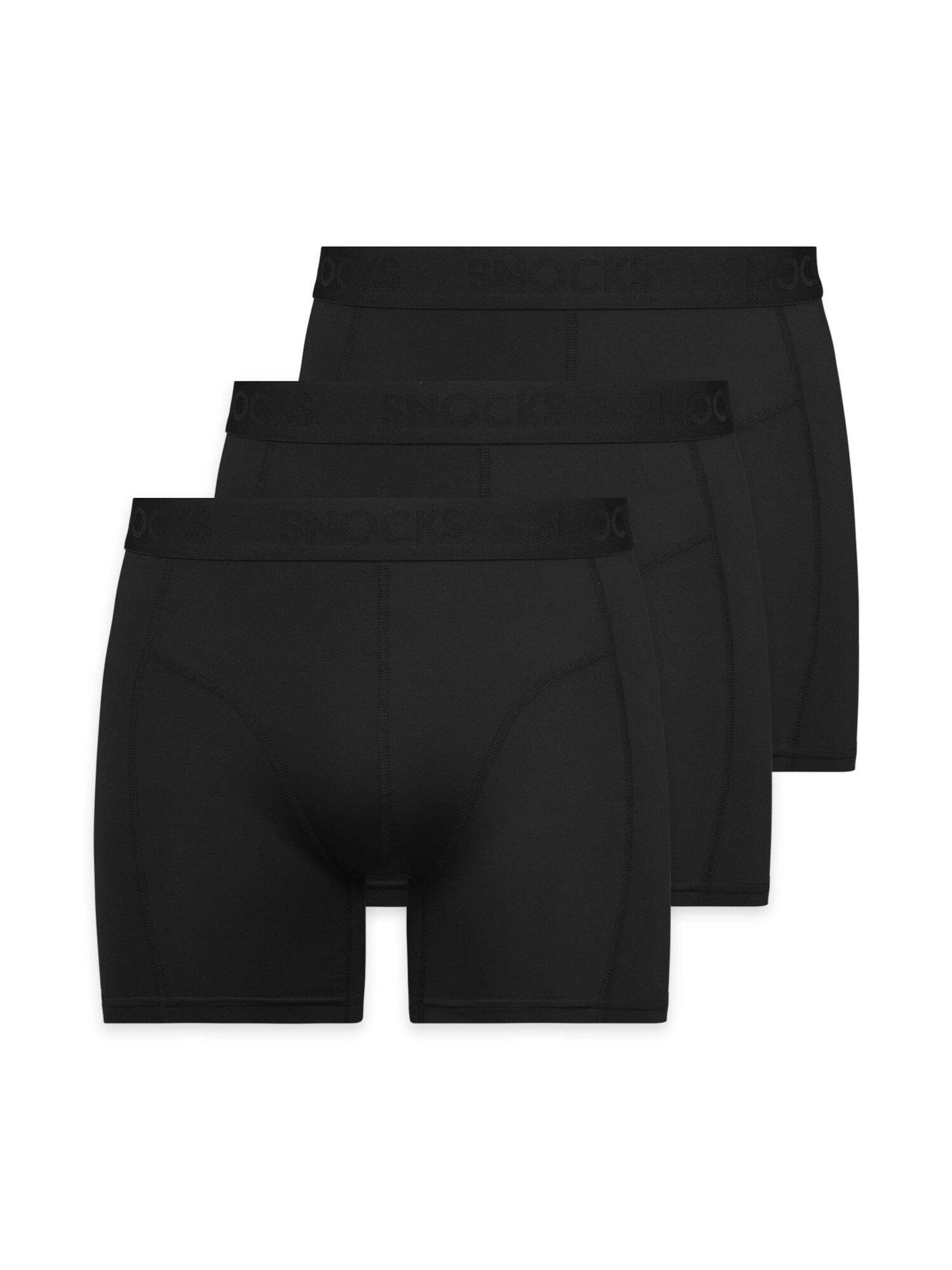 SNOCKS Boxershorts in Schwarz: Vorderseite