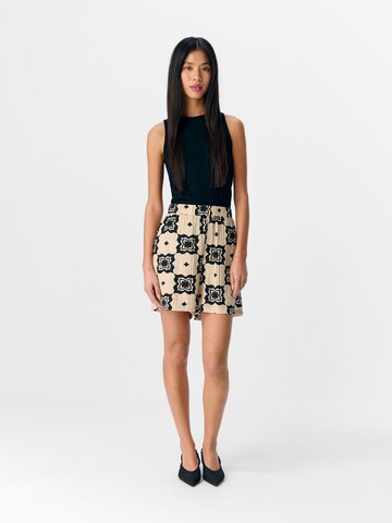 OBJECT Loose fit Trousers 'OBJella' in Beige