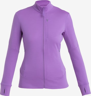 ICEBREAKER Sports sweat jacket 'Quantum IV' in Purple: front