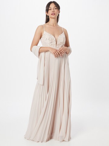 Unique Evening Dress in Beige