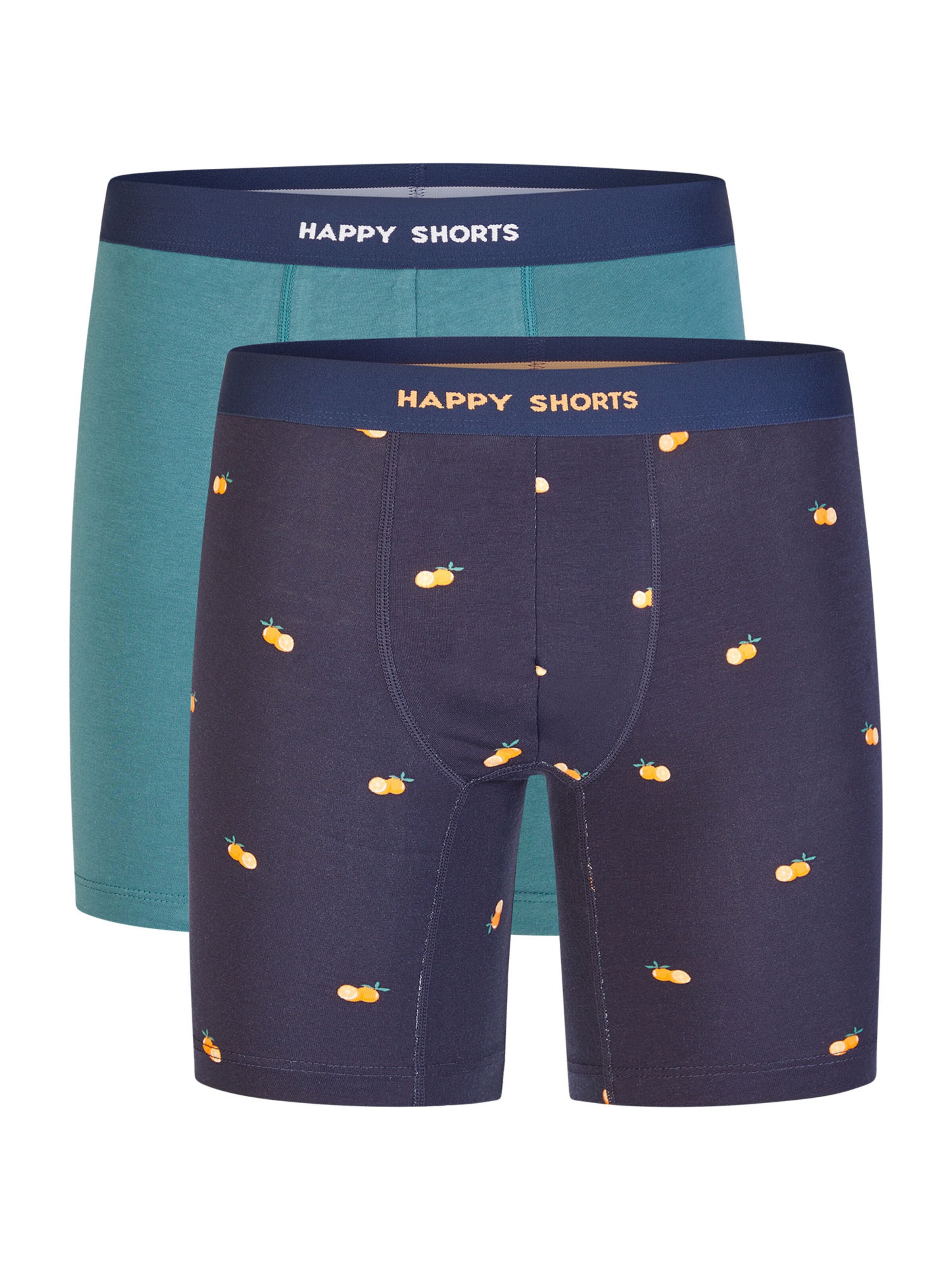 Happy Shorts Boxershorts ' Jersey Long ' in Blauw: voorkant