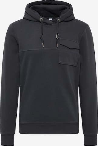 Sweat-shirt MO en noir : devant