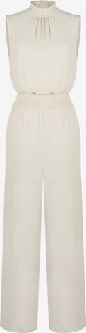 Cupshe Jumpsuit 'Smocked Mock-Neck' in Beige: front