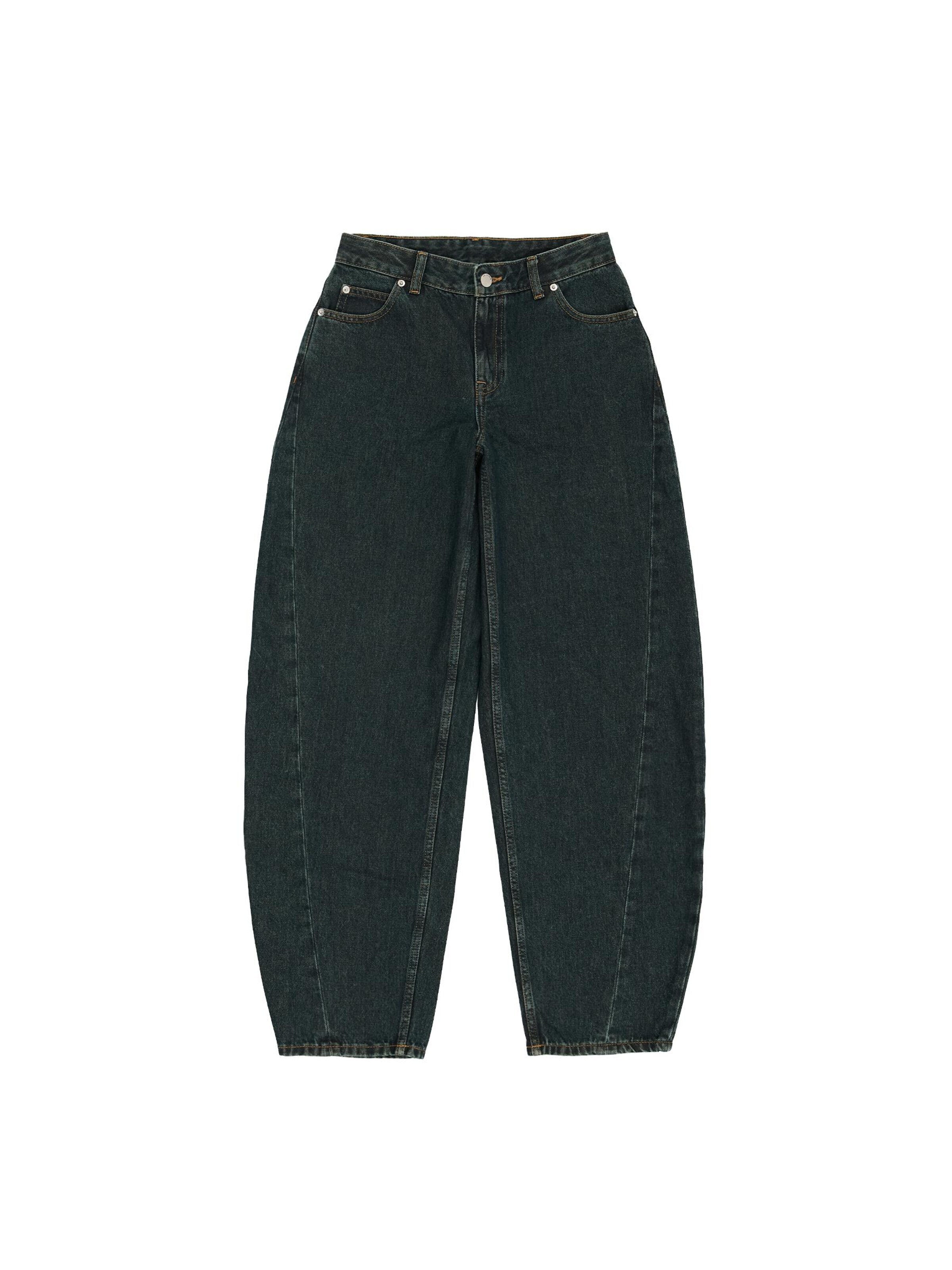 Dr. Denim Jeans 'Nanci Mid Barrel Seam' in Blauw: voorkant