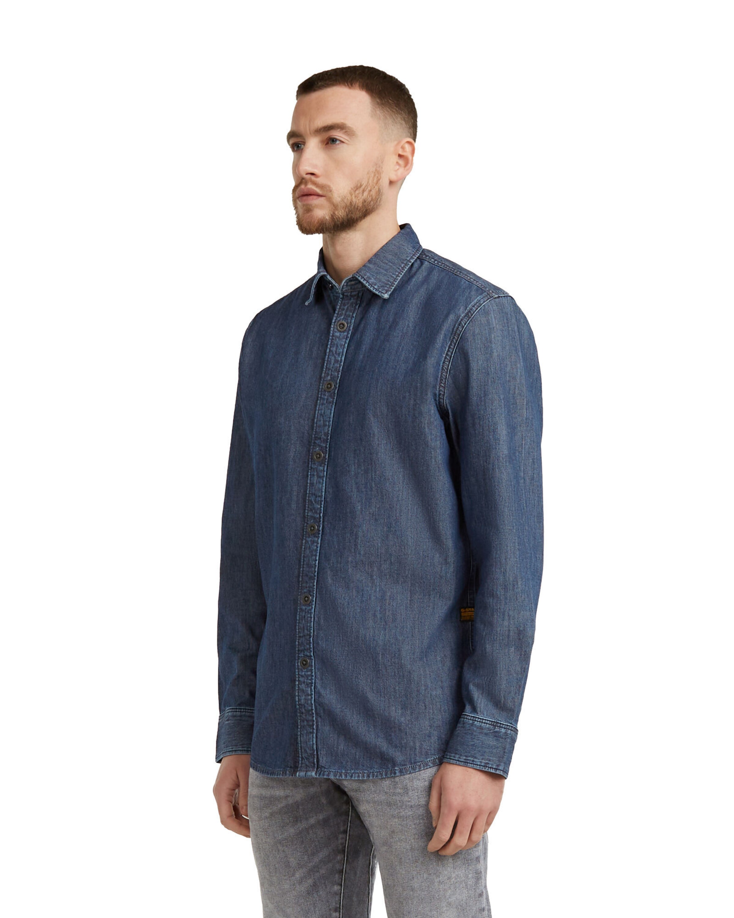 G-STAR Regular Fit Hemd in Blau