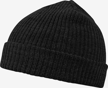 MSTRDS Beanie 'Fisherman Beanie II' in Black: front