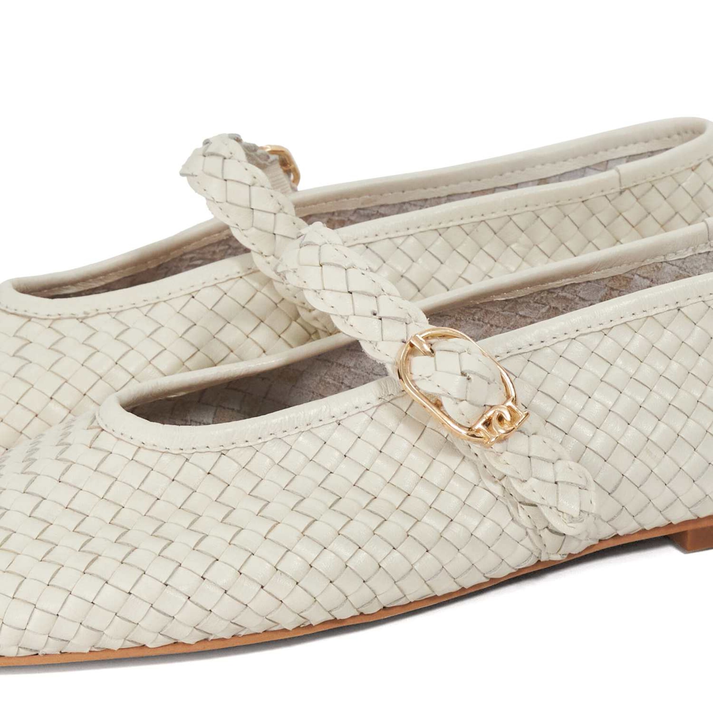 Dune LONDON Ballerina met riempjes in Beige