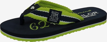 TOM TAILOR Sandals & Slippers in Green: front
