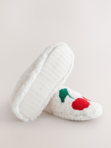 Pantoufle Next en blanc