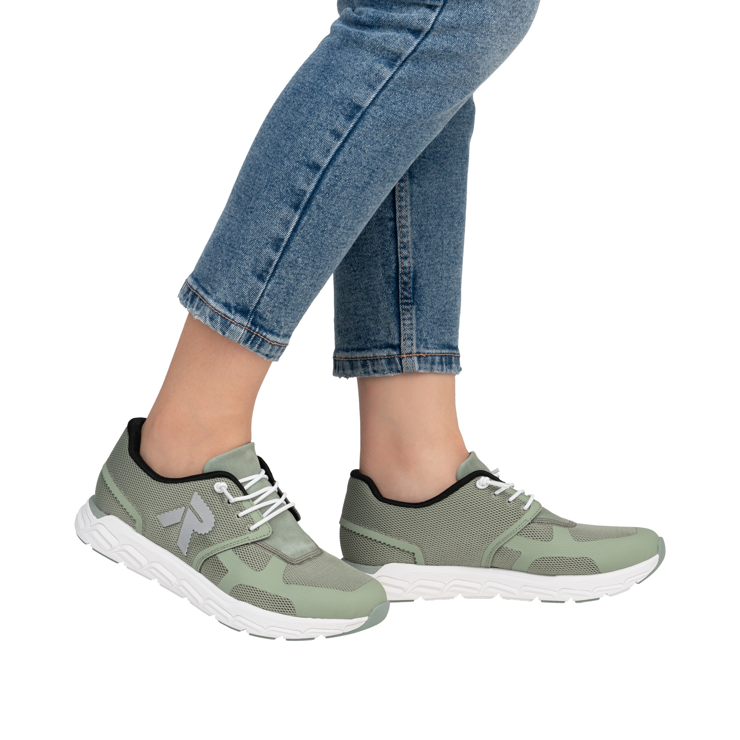 Baskets basses Rieker Sport en vert