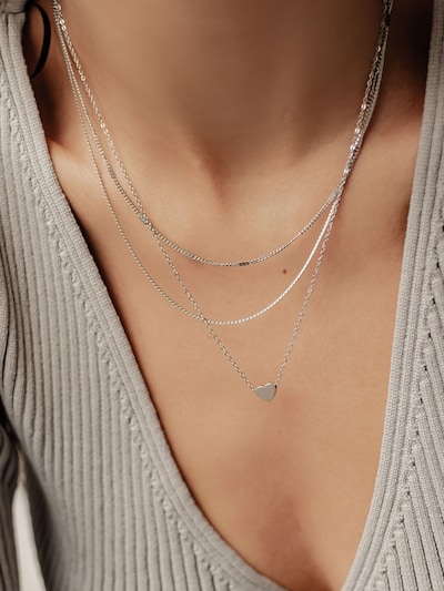 Hey Happiness Kette 'Amore' in silber, Produktansicht